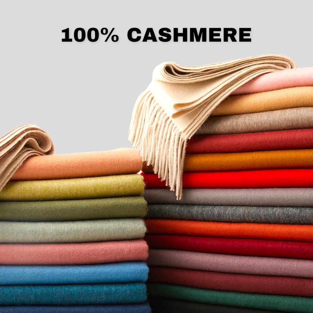 100% Cashmere Scarf Wrap (multiple colors)